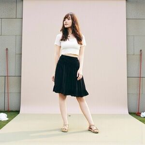 Lanna Clothing Designs PLAIN HIGH WAISTED SKIRT M/L